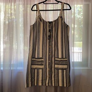 As U Wish Striped Button-up Dress